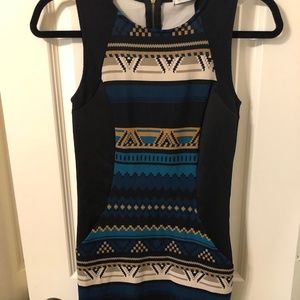 Fitted Tribal Pattern Dress